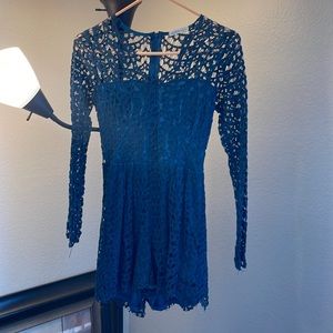 Beautiful blue lace romper